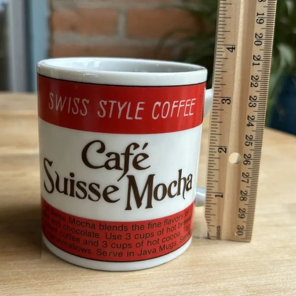 Vintage 1970s International Cafe Vienna Coffee Suisse Mocha Coffee Recipe Mug - Picture 7 of 8